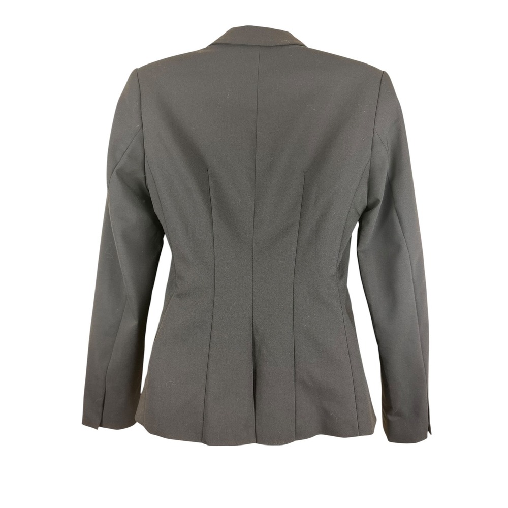 H&M Black Tailored One Button Blazer Jacket Size 4 Fitted Career Workwear - Picture 3 of 8